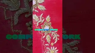 heck art red blouse gold work #tauseef_ALCHEMIST #embroidery #aaribusiness #blousedesigns #500062