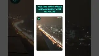 Maniac Monday! 7 km-traffic jam. Gurgaon crawls after rains.. #gurgaon #heavyrain #oneindia