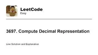 3697. Compute Decimal Representation (Leetcode Easy)