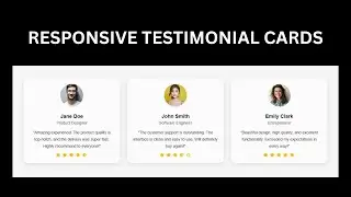 Testimonial Cards Using HTML & CSS | Modern Clean Review UI Design #html #css #testimonialcards