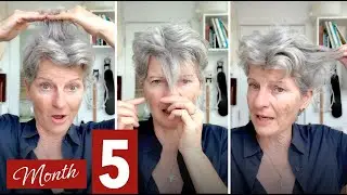 Month 5 of Hair GROW OUT | Growth Update & Style Chat | Shaved to Shoulder Length | Grey Silver Hair
