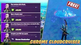Post Rift Tour Quests FREE REWARDS! Unlock Chrome Cloudcruiser Umbrella - Fortnite