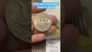 37th Silver Half Dollar Found In 2025!! #coinrollhunting #CRH