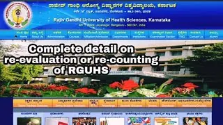 Complete Details on Re Counting Of RGUHS