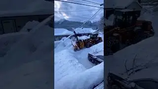 Snow Plow Working in City Streets❄️🏙 #snowplow #winterwork #shorts #snowremoval #satisfying