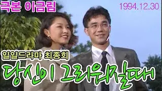 일일연속극 당신이 그리워질때 마지막회 / 극본 이금림 ㅣ 출연 임동진 김무생 여운계 김영애 박지영 김규철 김명수 유하영 [추억의 영상] KBS 1994.12.30 방송