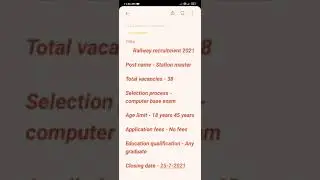 Railway recruitment 2021 government job Vacancy new vaccancy 2021 #shorts