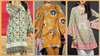 Latest printed lawn kurti designs/stylish printed lawn kurti designs for summer/summer printed kurti