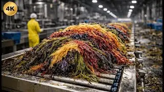 They Dry Sea Plants Like This | Inside the Seaweed Drying Factory Process
