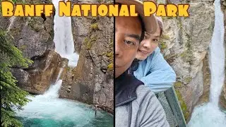 HIKING JOHNSTON CANYON TRAIL TO UPPER FALLS//2.9 MILES//BANFF NAT'L PARK//ALBERTA CANADA #banff