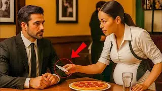 Pide una pizza y recibe algo inesperado de la mesera embarazada — lo que leyó lo paralizó