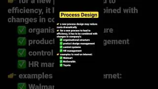 Process Design #mba #shorts #business #strategy #process #design #education #video