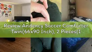 Review Andency Soccer Comforter Twin(66x90 Inch), 2 Pieces(1 Soccer Comforter, 1 Pillowcase) Blue Fl