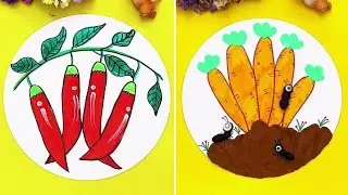 How to Draw Vegetables with Simple Tricks | Cute Vegetable Drawing Tricks for Kids | Step by step