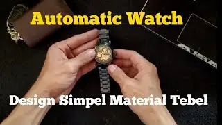 Jam Tangan Otomatis | Murah Tapi Elegan. Automatic Watch FNGEEN  | Steel Black 4cm (diameter)