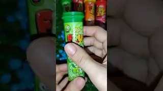 Green 🍏 Fru zip candy unwrapping #chocolate #candyopening #candy #lollipopscandy