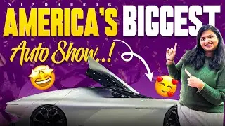 🇺🇸 Biggest American Car Show 🚗 | డెట్రాయిట్ ఆటో షో | Detroit Auto Show Telugu Vlog #automobile #usa