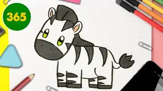 HOW TO DRAW A CUTE ZEBRA KAWAII