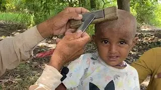 ASMR Baby Boy Head Shaving ✂️ | Super Relaxing Barber Sounds for sleep 😴