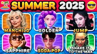 Сохраните одну песню: Самые популярные песни лета 2025 года 😎 | Музыкальная викторина