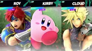 Super Smash Bros Ultimate Amiibo Fights 11pm Finals Roy vs Kirby vs Cloud