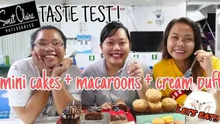 MUKBANG|MACAROONS+MINI CAKES+CREAM PUFF TASTE TEST| @SWEET CLAIRE PATISSIERES