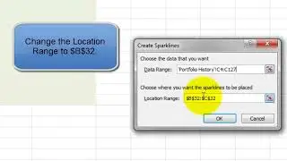 MS Excel Inserting Sparklines
