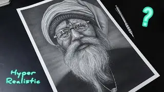 How to draw hyper realistic old man drawing 😳 | Short tutorial step by step