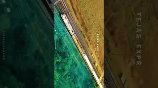Witness the #TejasExpress speeding through #Valadi in this epic drone video! #southernrailway