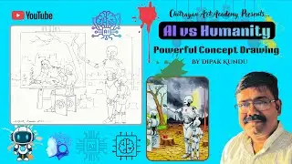 Our Future | AI vs Humanity & Environment | Powerful Concept Drawing