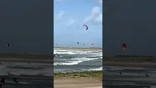Epic Height on these Kite surfers Rhosneigr North Wales strong winds