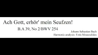 J. S. Bach chorale, Ach Gott, erh&ouml;r' mein Seufzen! BWV 254 (harmonic analysis)