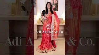 Bridal Reception Special ✨ Premium Zardosi Kanjivaram Saree by Adi Akshoy & Co #adiakshoyandco