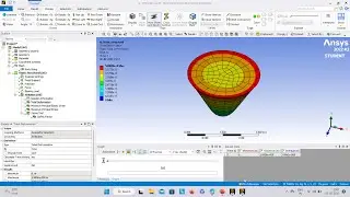 a load applied on a conical seat or bench #ansys #ansystutorial #3danalysis