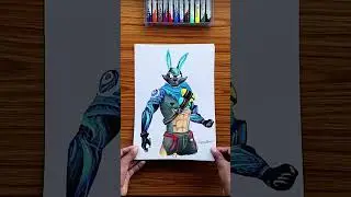 black bunny drawing