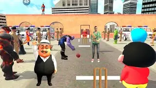 Franklin play cricket with shinchan in police station 🤩⚽ Indian Theft Auto Simulator 😱💥 New update 🔥