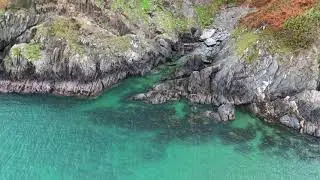 DJI Flip Footage of Pembrokeshire Beach Near Newport