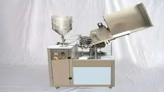 Inner outer heating type plastic tube filling sealing MC with automatic feeding system 簡易式自動軟管灌裝機