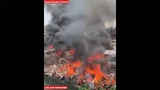 Kebakaran Lagoa Kanal ! 19 Mobil Pemadam Dikerahkan ! #shorts #jakarta #aniesbaswedan #damkar #jakut