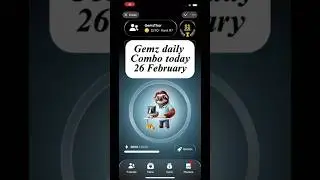 Gemz daily combo today 26 February | gemz daily combo card | today Combo gemz coin #shortvideo