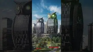 High-tech buildings in the shape of an owl #High-tech #buildings #shape