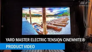 Elite Screens YardMaster Electric Tension CineWhite Indoor - Outdoor Projection Screen