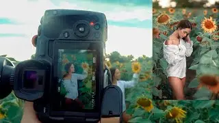 Sunflower Photoshoot used godox ad400 with Canon Eos R