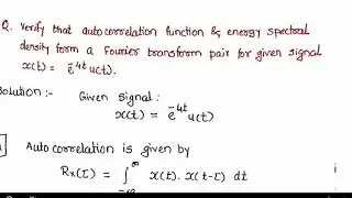 Autocorrelation and ESD Part I
