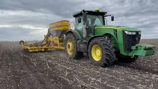 Посів пшениці сівалкою Claydon Hybrid після соняшника і рублячих котків. Кіровоградська область.