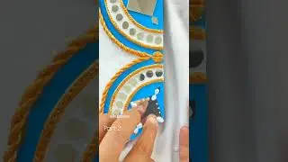 #mudmirrorwork #mudmirrorart #photoframe #lippanart #professional #indianfolkart #folkart #💙 #🧡 #🧿