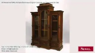 Art Moderne/1940s Antique Bookcase English Cabinets and