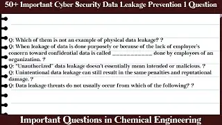 MCQ Questions Cyber Security Data Leakage Prevention 1 with Answers