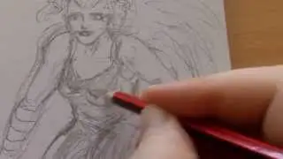Demon Fairy Drawing Sketch - Drawing Journal 43