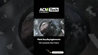 Plastic Recycling Agglomerator for processing PET Synthetic Fiber Fabric Scraps.